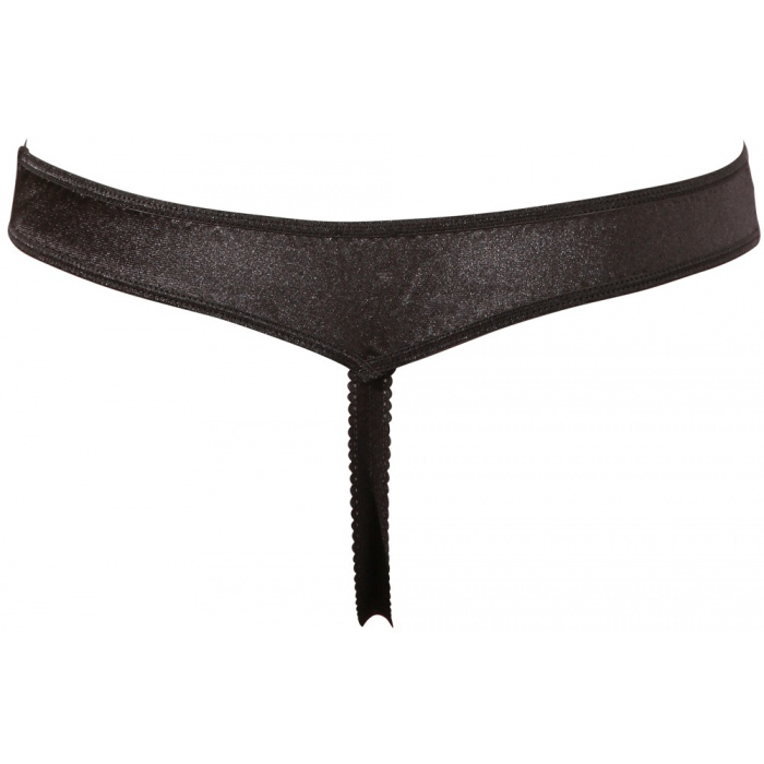 Crotchless Satin-Lace String - Image 5