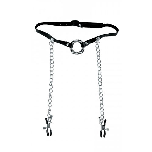 Fetish_fantasy_o_ring_gag_wth_nipple_clamps_cyprussexshop_3-500x500 Δακτυλίδι Στόματος φίμωτρο μαζί με σφιγκτήρες θηλών - Image 2