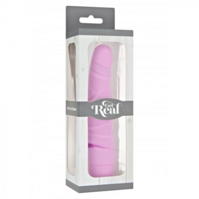 Mini Classic Slim Silicone Penis Vibrator in Pink 16cm - Image 2