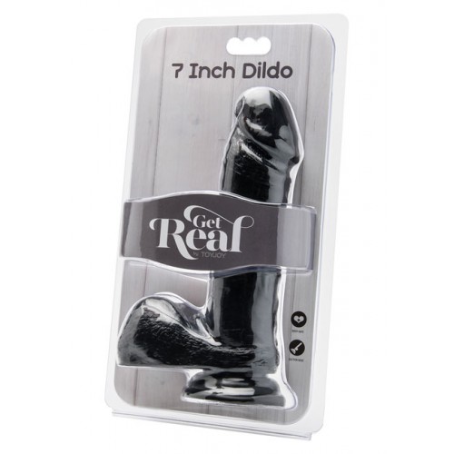 Black cock with balls 7 inch suction cup - Image 2