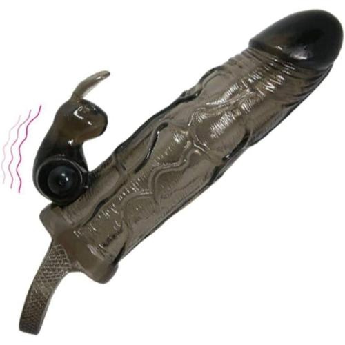 Penis sleeve made of soft jel with vibration for clitoris - Image 3