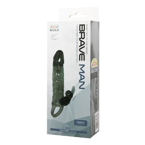 Penis sleeve made of soft jel with vibration for clitoris - Image 9