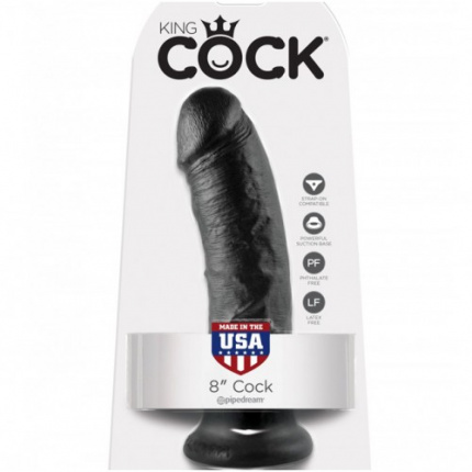 Χοντρό μαύρο ομοίωμα πεόυς 20εκ King Cock