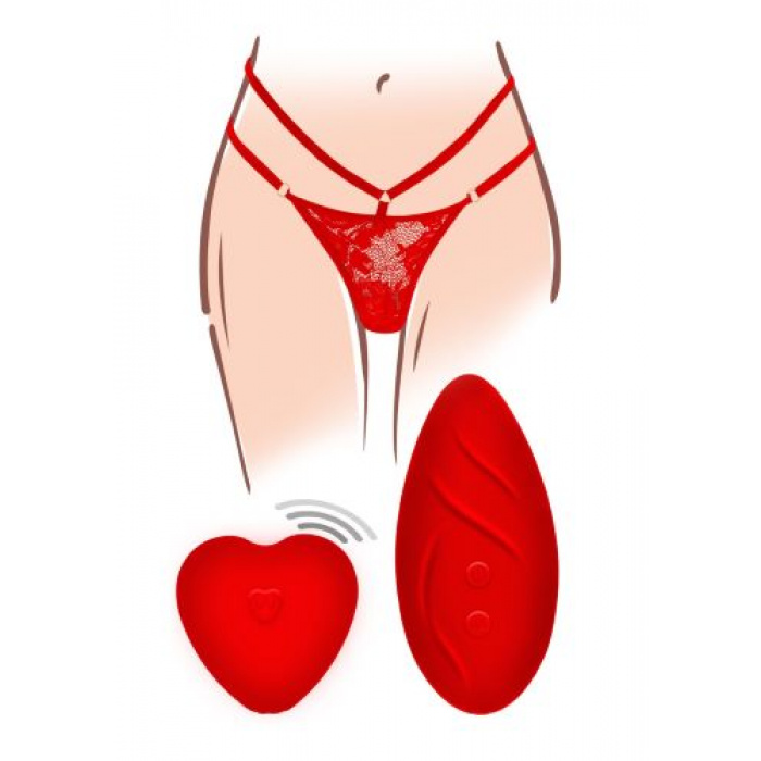 Divine Red Panty with Vibe Pleaser - Image 9