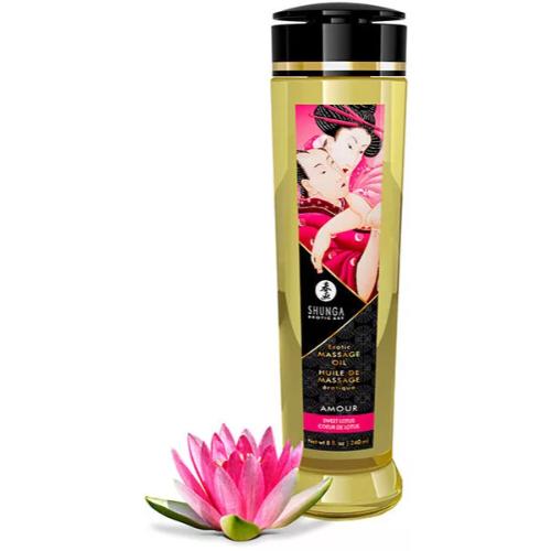 ulei-de-masaj-erotic-cu-aroma-de-lotus-shunga-240-ml-697309012232 SHUNGA EROTIC MASSAGE OIL AMOUR SWEET LOTUS 240ML - Image 1