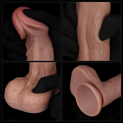 9” Dual Layered Silicone Cock - Image 5