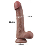 9” Dual Layered Silicone Cock - Image 2