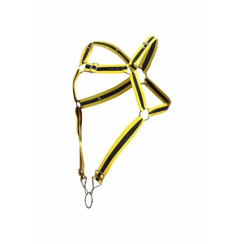 DNGEON Cross Cockring Harness Yellow - Image 3