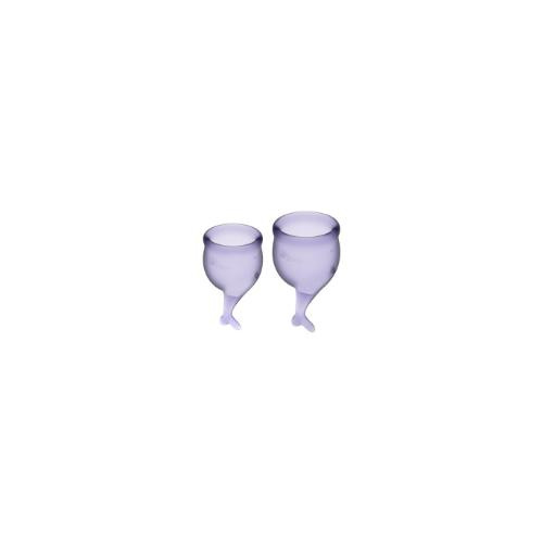 SATISFYER SET 2 MENSTRUAL CUPS FEEL SECURE LILAC - Image 3