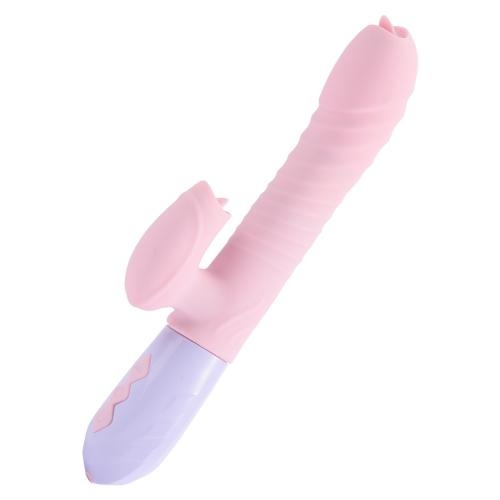 Wibrator-Silicone Vibrator USB 7 Function and Thrusting Function / Heating, pink - Image 5
