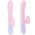 Wibrator-Silicone Vibrator USB 7 Function and Thrusting Function / Heating, pink - Image 3