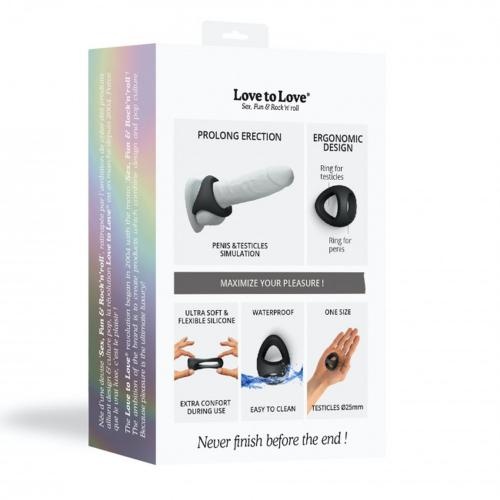 Love to Love Flux ring stretchy cock ring black - Image 8