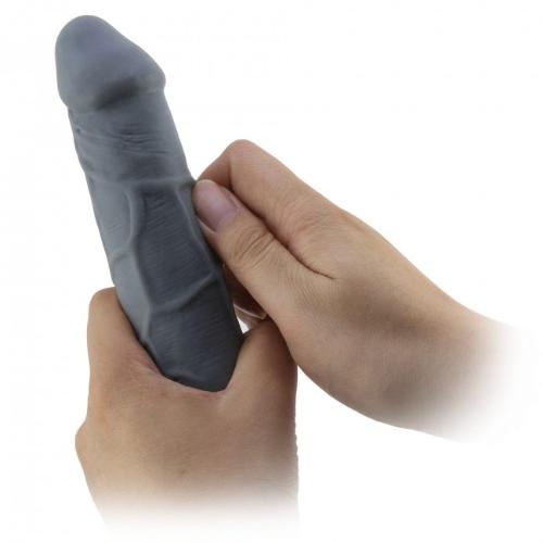 PRETTY LOVE – REALISTIC SKIN PENIS SLEEVE DARK GREY - Image 3