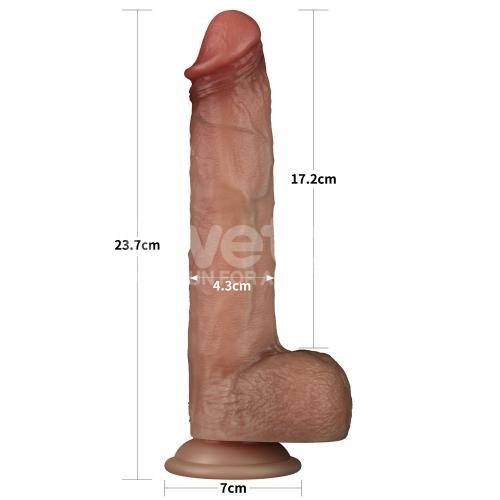 9” Sliding Skin Pro Dual Layer Silicone Dong - Image 2
