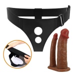 Pretty Love Keaven Harness Briefs with Hollow Double Dildo - Image 6