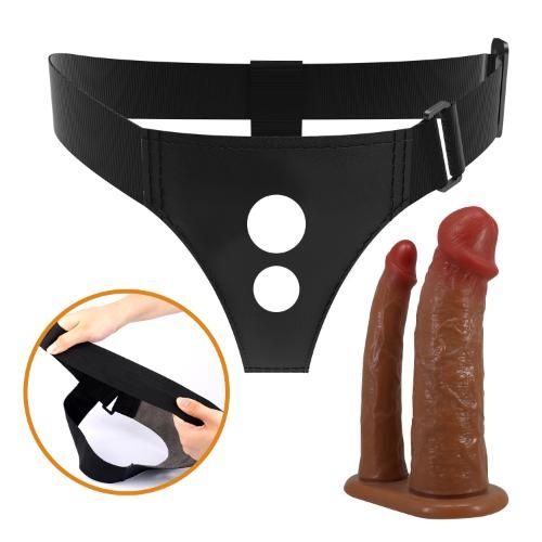 Pretty Love Keaven Harness Briefs with Hollow Double Dildo - Image 6