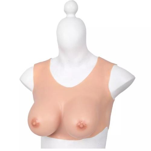 Cross-dresser Breast Form in Size C, Beige with Silicone Filling - Image 11