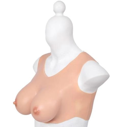 Cross-dresser Breast Form in Size C, Beige with Silicone Filling - Image 10