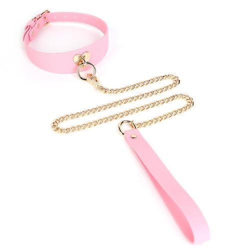 Barbie Pink Leather Neck Collar - Image 1