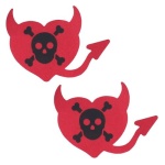 Skull And Crossbones Devil Heart Pasties