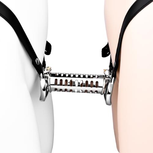 LustLink Duo Cock Ring – Ενα Διπλο Μεταλλικο  Κλουβι Αγνοτητας - Image 11