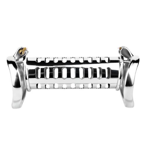 LustLink Duo Cock Ring – Ενα Διπλο Μεταλλικο  Κλουβι Αγνοτητας - Image 5