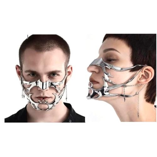 Halloween Party Prom Metal Mask Set - Image 1