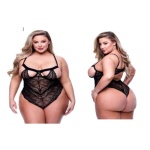 Sexy Strappy Lace Teddy Black, Queen