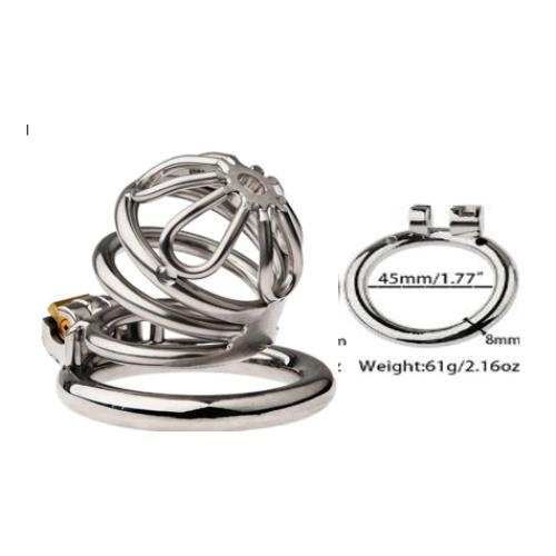 Petal Metal Chastity Cage – L Bent -M- - Image 1