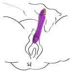 Daphne Vibrating Dildo Purple - Image 3