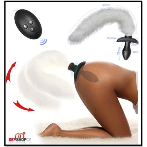 Vibrating Fox Tail Plug Vibrator - Image 1