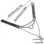 Leather choker Collar with Lock Adjustable Size - Image 3