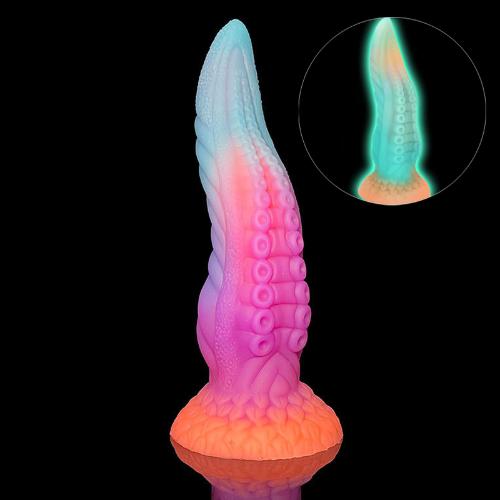 Luminous silicone soft dildo Octopus Tentacle Fantasy