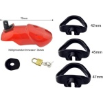 Rikers Locking Chastity Device – Red - Image 2