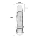 Pretty Love Penis Sleeve 1 (Clear) 8.7″ - Image 4