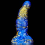 Mixed Colors 7.2 inch Realistic Dildo Blue-Gold - Image 3