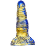 Mixed Colors 7.2 inch Realistic Dildo Blue-Gold - Image 4