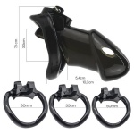 Rikers Locking Chastity Device – Black - Image 4