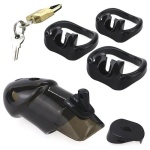 Rikers Locking Chastity Device – Black - Image 3