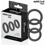 ADDICTED TOYS – SET OF FLAT SILICONE RINGS
