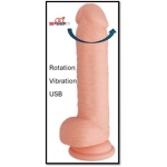 Aphrodisia realistic vibrator with 6 rotation modes (beige) 170203 - Image 4