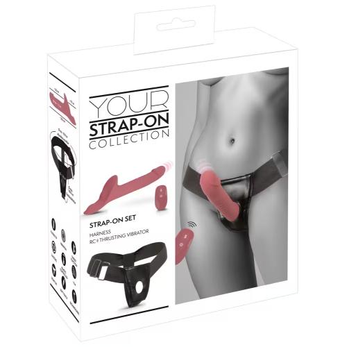 54051220000_verp 3-piece strap-on set With a harness, thrusting vibrator & remote control - Image 1