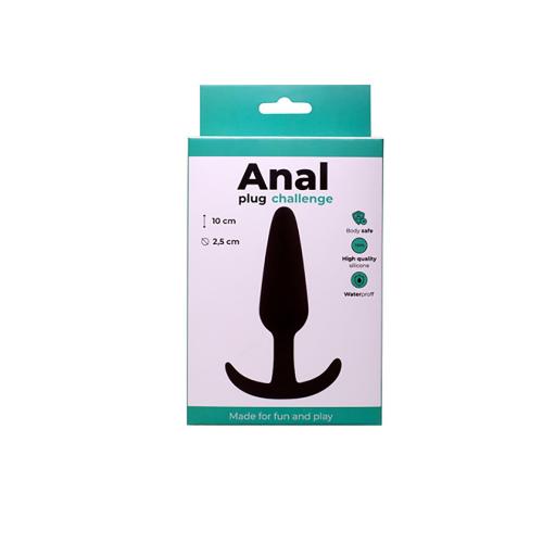 anal-plug-black-medium (4) Fantasy – Classic Anal Plug – Black, Silicone Small With C Handle - Image 1