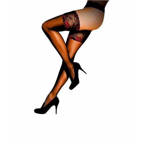 ponczochy-rose-l-xl (1) Amani Rose Hold Ups Stockings 15 DEN - Image 1